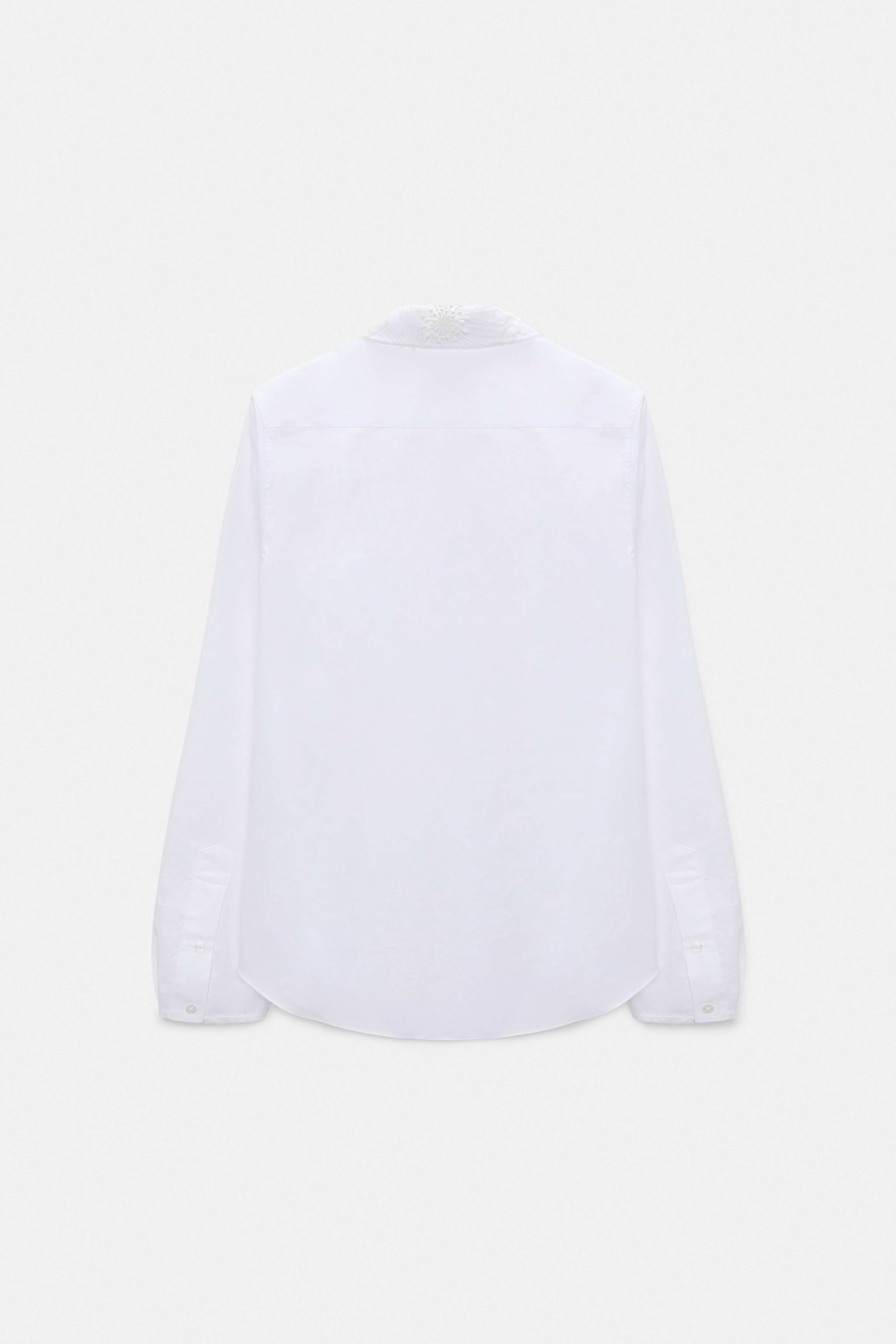 Dorothee Schumacher Cotton oxford shirt with optional lace collar pure white